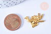 EP Pendentif ange chérubin laiton brut 27mm, x1 (G6503)
