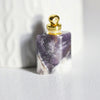 EP Pendentif bouteille parfum améthyste naturelle,pendentif pierre naturelle,pendentif collier,pendentif améthyste Naturelle,33mm, x1,G2791