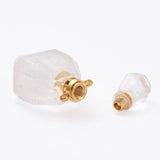 EP Pendentif bouteille parfum cristal de roche naturelle 39mm, x1 G5222
