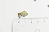 EP Pendentif citron doré 18K zircon blanc,pendentif fruit création bijoux, pendentif doré, 16mm, x1 G4530