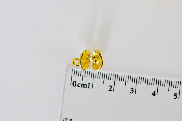 EP Pendentif coquillage doré , fourniture créative, pendentif coquillage,création bijoux, coquillage doré, pendentif doré, 15mm, x 2