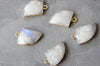 EP Pendentif corne pierre de lune naturelle 20.5mm x1 G6310
