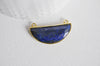EP Pendentif demi-lune lapis lazuli,creation bijou, Pendentif bijoux,pendentif pierre, pierre naturelle,lapis nature,36mm-G1118
