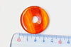 EP Pendentif donut cornaline naturelle 35mm, x1 (G3977)