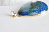 EP Pendentif goutte Lapis Lazulis naturelle, 48-57mm, x1 -G0108