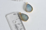 EP Pendentif goutte amazonite doré 22mm-G1174