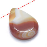 EP Pendentif goutte cornaline naturelle 24-28mm, x1 G4871