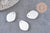 EP-Pendentif goutte ovale nacre blanche 15mm naturelle, x 10 G5902