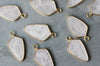 EP-Pendentif goutte quartz rose laiton doré,pendentif bijoux,pendentif pierre,quartz rose naturel,pendentif quartz rose,28mm, x1, G3940