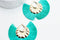 EP -Pendentif large pompon fil vert support doré,pendentif en fil sur support doré, 85-92mm, x 2 (G4538)
