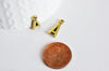EP Pendentif lettre pour A doré, fourniture créative, alphabet,pendentif lettre alphabet,argent tibétain doré,création bijoux,x 10, 16mm