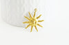 EP-Pendentif médaille soleil laiton brut 24mm, x 2,G3425