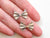 EP Pendentif noeud argenté,Breloque argent tibétain, fournitures créatives, breloque argent, pendentif argenté, création bijoux,22mm, x 5