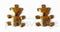 EP Pendentif nounours en laiton doré
