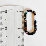 EP Pendentif ovale écaille multicolore,fourniture bijoux,perle acétate,création bijoux,perle plastique,connecteur plastique,x 2, 30mm-G727
