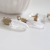 EP Pendentif pointe cristal de roche naturel transparent doré 25-65mm, x1 G0848