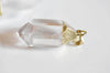 EP Pendentif pointe cristal transparent doré , x1 (G1034)
