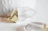 EP Pendentif pointe cristal transparent doré , x1 (G1034)