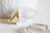 EP Pendentif pointe cristal transparent doré , x1 (G1034)