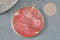 Pendentif rond jaspe rouge naturel 32mm, x1 (G3081)