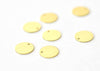 EP-Pendentifs médailles rondes laiton brut 10mm, x 50-G123