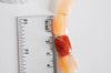 EP Perle cornaline orange naturelle rectangle, x1 fil de 13 perles (G1355)