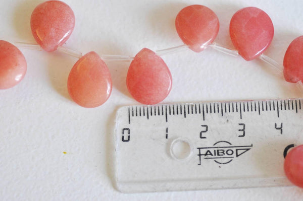 EP Perle goutte jadeite orange facetté,jadeite naturel,perle jadeite,perle pierre,pierre précieuse, 15mm,x5-G2096