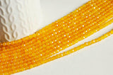EP Perle jade jaune vif,perle jade,pierre naturellel,perle pierre, facette,jade,4mm,fil de 37cm, x1 G7460