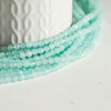 EP -Perle jade naturel facetté bleu turquoise 4mm, le fil de 35cm-G668