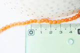 EP Perle jade orange clair, fourniture créative, perle jade,pierre naturelle,jade naturel,perle pierre,perle facette,4mm,fil de 84 perles G5011