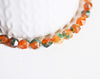 EP Perle jade orange facettes 8mm, x1 fil 45 perles (G3043)