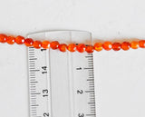 EP Perle jade orange foncé, perle jade,pierre naturelle,jade naturel,perle pierre,perle facette,4mm,fil de 84 perles- G5195