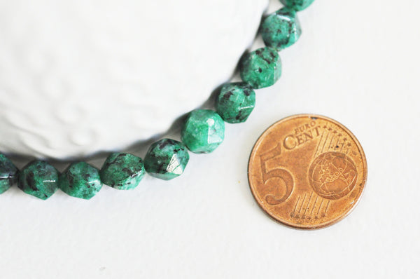 EP Perle jaspe sésame kiwi vert naturel, x1 fil 45.8mm G3808