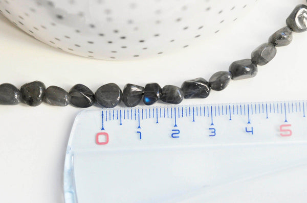 EP -Perle labradorite nugget,perle labradorite,pierre naturelle,labradorite naturelle,perle pierre,9-11mm,fil de 40perles G3538