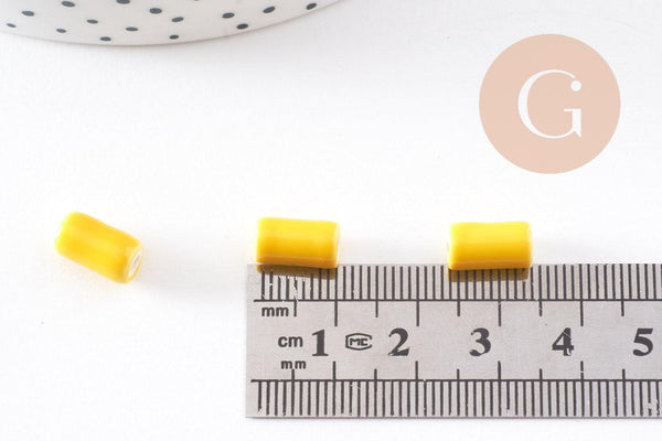 EP-Perle porcelaine jaune vif 10mm, x5 G3197