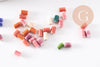 EP-Perle porcelaine multicolore 5x3mm, x10 G2583