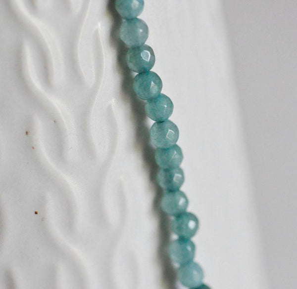 EP Perle ronde jade naturelle vert 4mm,fil de 90 perles-G1454