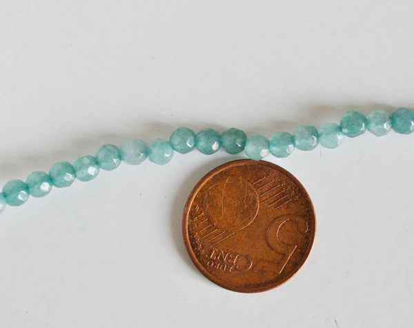 EP Perle ronde jade naturelle vert 4mm,fil de 90 perles-G1454