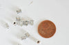 EP Perle tube intercalaire argent gravé, fournitures créatives, perles argent, création bijoux,rondelles, perles intercalaires,x 10, 7mm