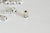 EP Perle tube intercalaire argent gravé, fournitures créatives, perles argent, création bijoux,rondelles, perles intercalaires,x 10, 7mm