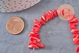 Perles corail rouge naturel, x20 grammes (G0994)