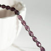 EP Perles facettées verre violet, fourniture créative,Perles verre, perle forme ovale, fabrication bijoux, grain de riz, cristal,fil de 70-G572