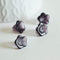 EP Perles fleur violette, fourniture créative, perles verre tchèque, perles fleur, verre violet, creation bijou, lot 20 perles,11mm-G885