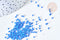 Perles tube verre bleu façon Delica miyuki, x1 sachet de 8g (G7765)
