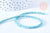 EP-Perles toupies cristal bleu turquoise irisé 3.5x2.5mm, perles bijoux, perle cristal,Perle verre facette,création bijoux, fil 25.4cm G6759