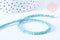 EP-Perles toupies cristal bleu turquoise irisé 3.5x2.5mm, perles bijoux, perle cristal,Perle verre facette,création bijoux, fil 25.4cm G6759
