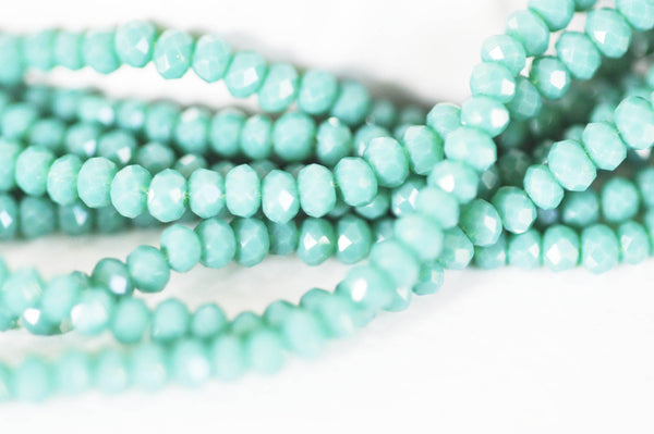 EP Perles toupies vert émeraude, perles bijoux, perle cristal vert, Perle verre facette, création bijoux, fil de 180, 3mm-G623