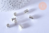EP-Perles tube argentées zamac 8mm, x 20 (G0154)