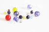 EP Perles verre mélangé, fourniture créative, perles rondes, perles verre, création bijoux,perles multicolores,verre coloré, 10 grammes-