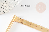 EP Présentoir à bijoux boucles d'oreilles laiton doré socle bois 20.7cm 2 rangées, x1 G8377